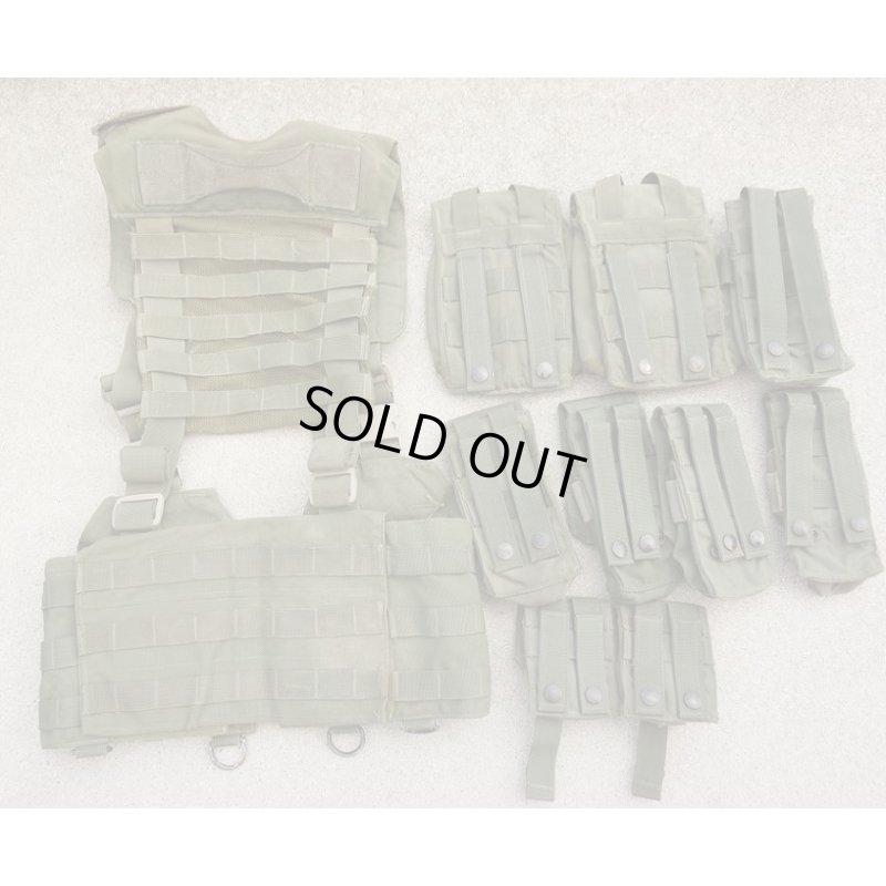 画像2: 米軍放出LBT-9019B DF-LCSタイプHハーネスOD ポーチ9個付きセット