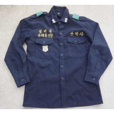 画像1: 韓国製テーラーメイド警察制服シャツ サンプル品