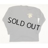 韓国軍 海軍海兵隊Tシャツ降下章刺繍入り黒
