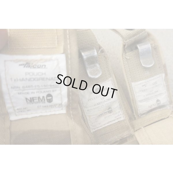 画像4:  ベルギー軍デザートジグソー迷彩アサルトベスト ポーチ6個付