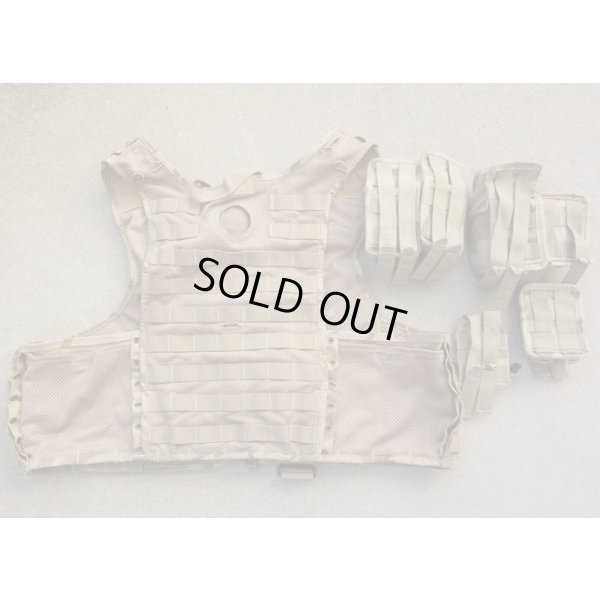 画像2:  ベルギー軍デザートジグソー迷彩アサルトベスト ポーチ6個付