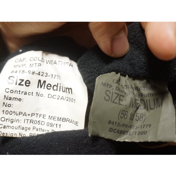画像3: 英軍MTP迷彩ゴアテックス防寒帽MEDIUM
