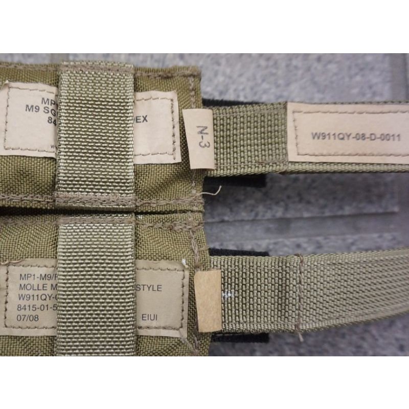 画像6: 米軍イーグルSFLCS 9mmピストルマガジンポーチ カーキ新品