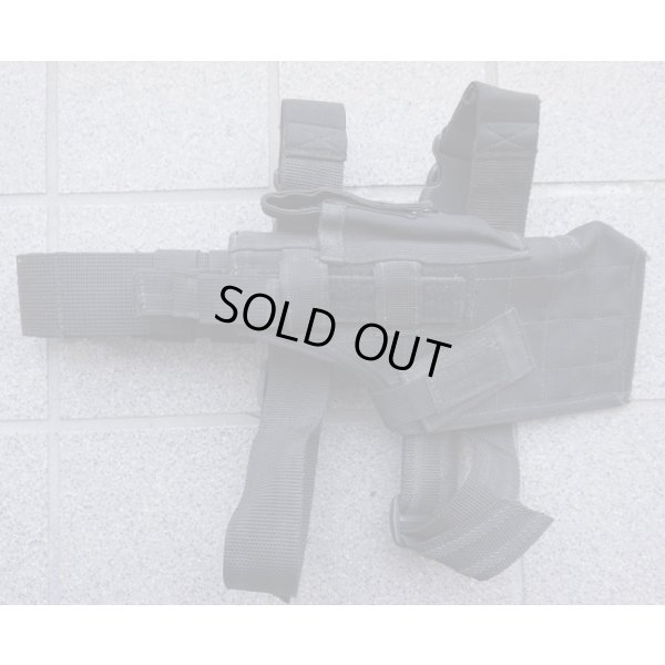 画像1: 米軍放出ブラックホークOMEGAレッグホルスターH&K mk23ソーコムピストル用 黒