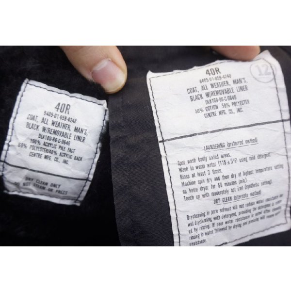 画像4: 米軍 米海軍オールウェザーコート ライナー付き ブラスジッパー仕様品