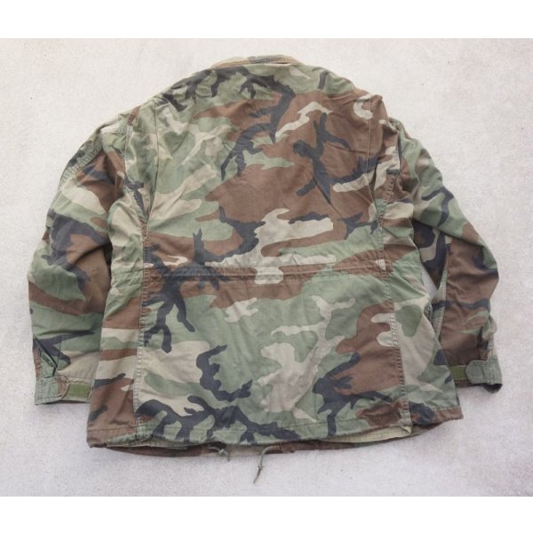 画像2: 輸出用? 米軍放出M65フィールドジャケット ウッドランド迷彩ブラスジッパー仕様DBAコントラクト品LARGE-REGULAR