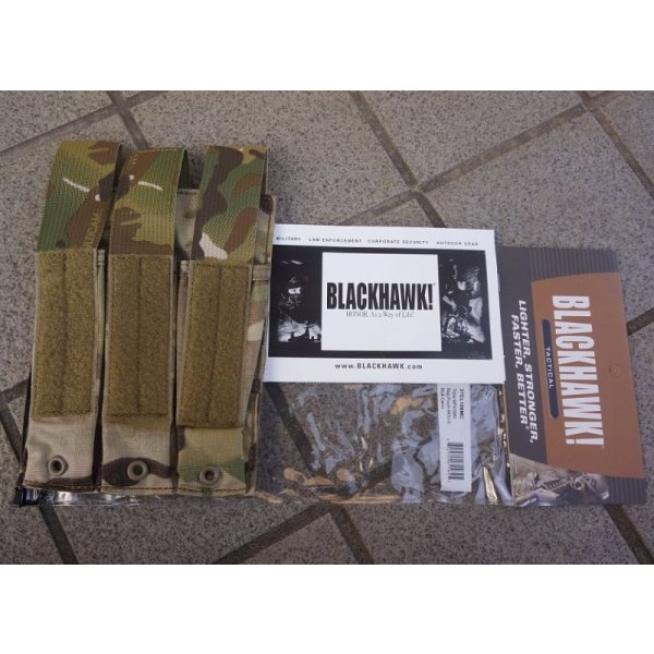 画像1: ブラックホークSTRIKEトリプルMP5マガジンポーチMULTICAM迷彩 新品