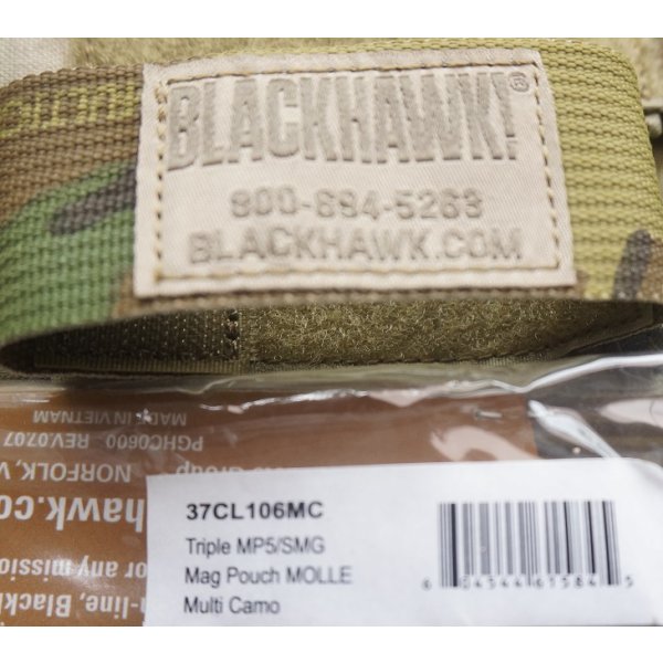 画像4: ブラックホークSTRIKEトリプルMP5マガジンポーチMULTICAM迷彩 新品