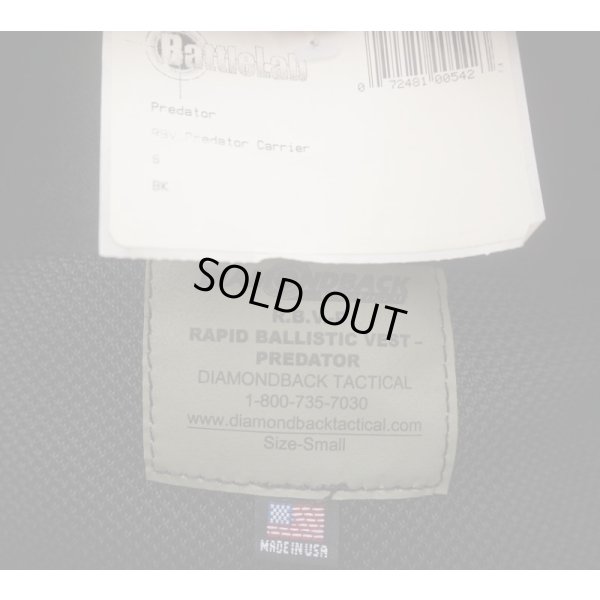画像3: ダイヤモンドバックRBVP(プレデター)ボディアーマー初期タグ品SMALL黒 新品
