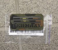 レーザーパッチ製ドイツ連邦IRフラッグパッチ ドイツ連邦軍フレクター迷彩(フレック迷彩)X黒 新品