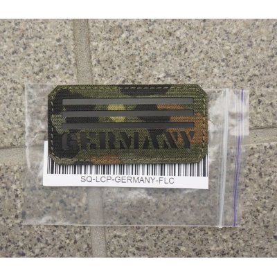画像1: レーザーパッチ製ドイツ連邦IRフラッグパッチ ドイツ連邦軍フレクター迷彩(フレック迷彩)X黒 新品