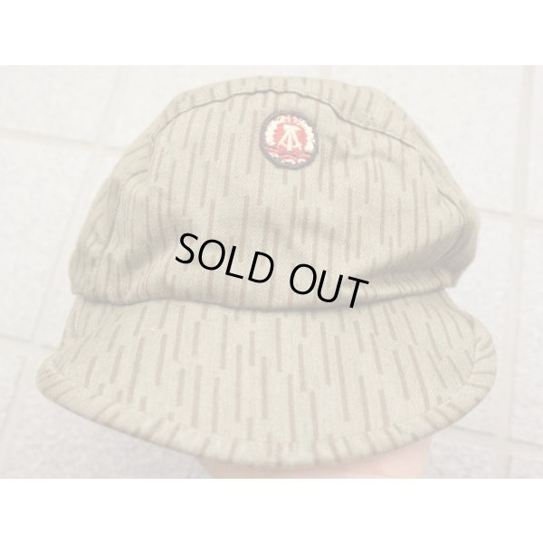 画像1: NVA(東ドイツ軍)UTVレインドロップ迷彩キャップMEDIUM/LARGE寸新品