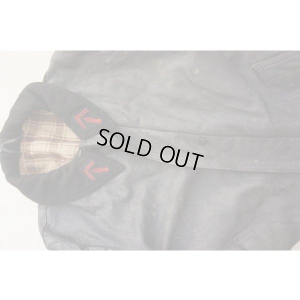 画像4: フランス消防士革製ジャケット襟章付き