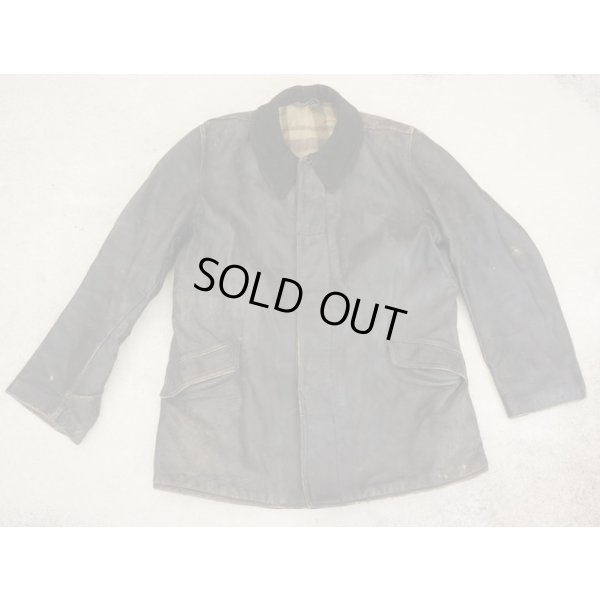 画像1: フランス消防士革製ジャケット