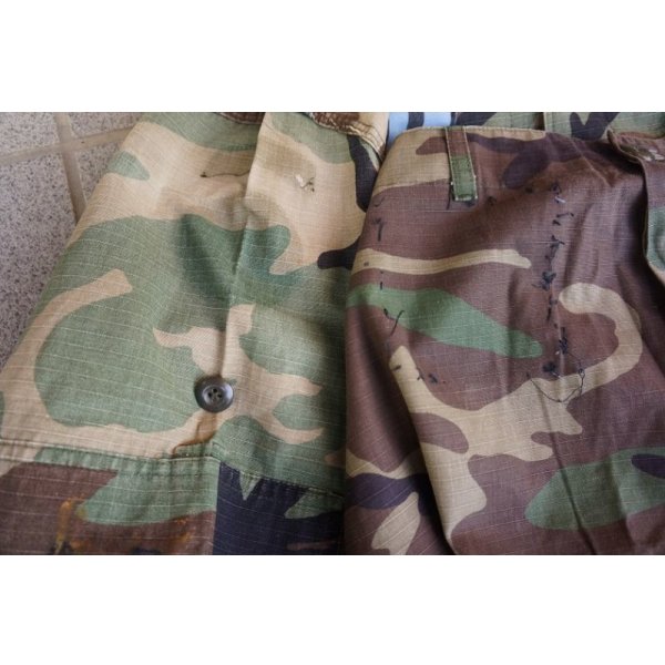 画像6: ペルー軍 陸軍特殊部隊ウッドランド迷彩BDU上下セットLARGE