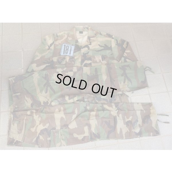 画像1: ペルー軍 陸軍特殊部隊ウッドランド迷彩BDU上下セットLARGE