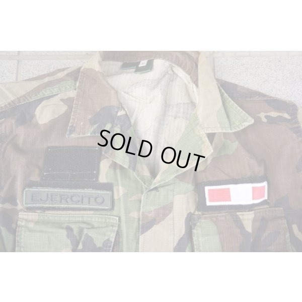 画像4: ペルー軍 陸軍特殊部隊カスタム ウッドランド迷彩BDUジャケットMEDIUM