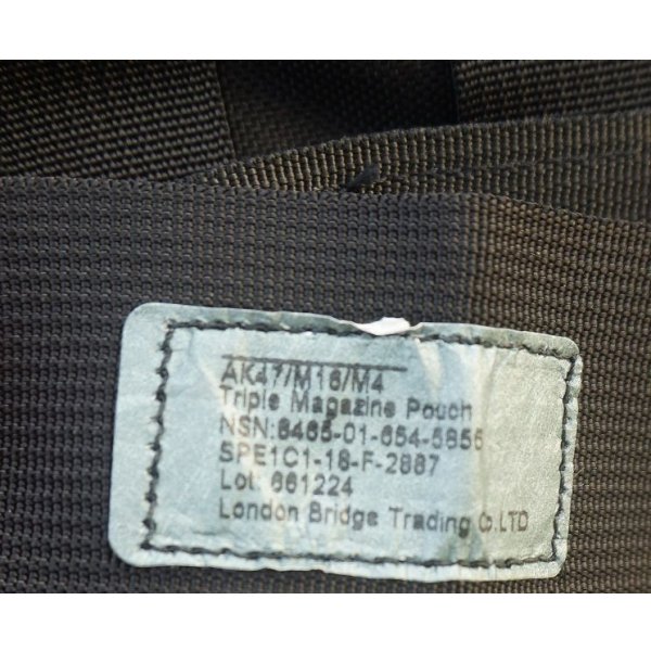 画像3: アフガニスタン向け? LBT-0910 AK・M4用トリプルマガジンポーチ黒 新品