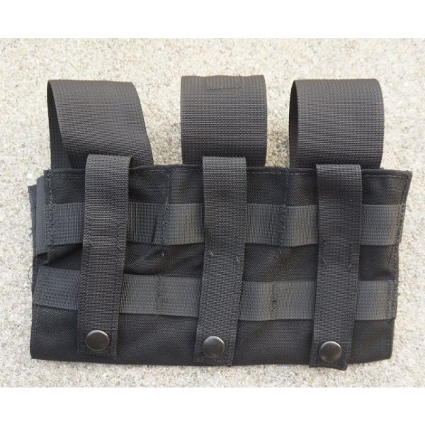 画像2: アフガニスタン向け? LBT-0910 AK・M4用トリプルマガジンポーチ黒 新品
