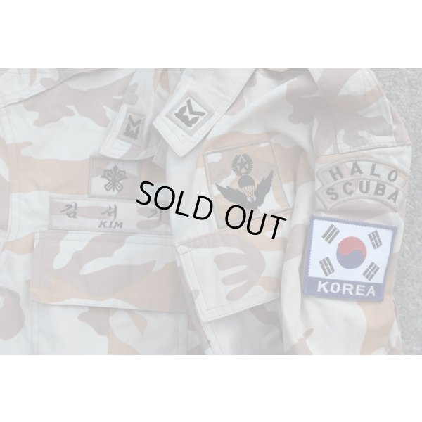 画像3: 韓国軍ザイトン部隊デザート迷彩ジャケット歩兵科軍曹パッチ付き