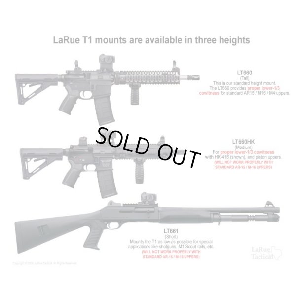 画像6: 米法執行機関放出ラルーLT660エイムポイントT-1・T-2用マウント黒