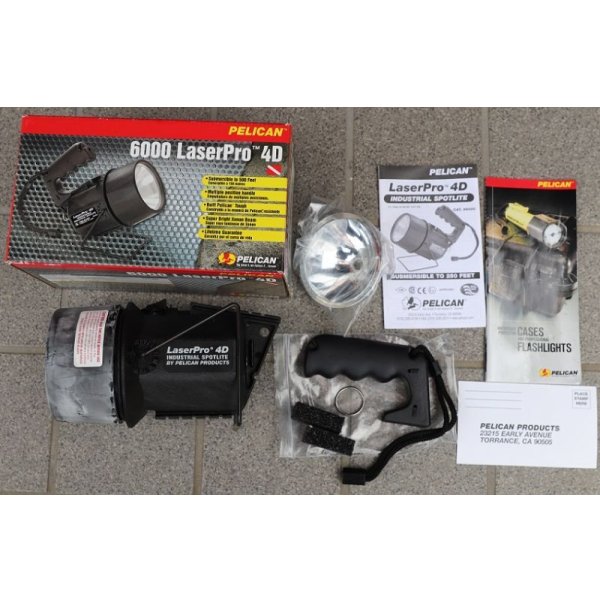 画像2: ペリカン6000レーザープロ スキューバダイビング用フラッシュライト黒 新品