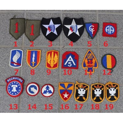 画像1: 米軍 米陸軍フルカラー部隊章メロウエッジタイプ各種