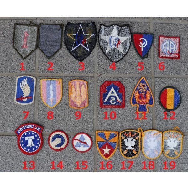 画像2: 米軍 米陸軍フルカラー部隊章メロウエッジタイプ各種
