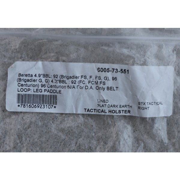 画像4: 米軍放出サファリランド6005レッグホルスターFDEベレッタM92用 新品