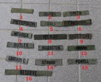 米軍 米陸軍サブデュード ネームテープ各種