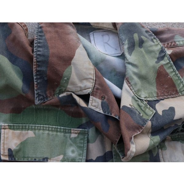画像5: 米軍ウッドランド迷彩BDUジャケット初期型SMALL-SHORT FORSCOM・MACVパッチ付き