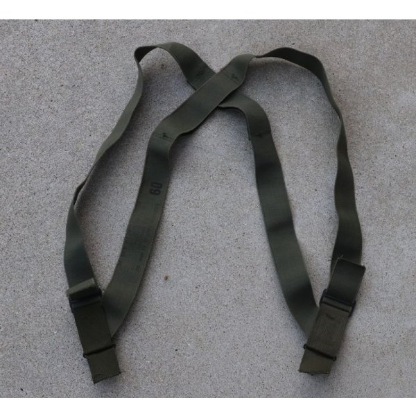 画像2: 米軍M1950(M50)フィールドパンツサスペンダーOD