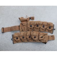 特価◆第二次世界大戦 米軍ブリティッシュメイド品M1ガーランド用M1923カートリッジベルト後期型カーキ