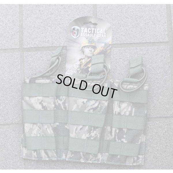 画像1: TAGトリプルオープントップマガジンポーチ デジタルタイガー迷彩(ABU迷彩)新品