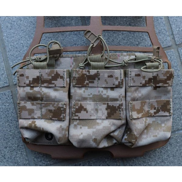 画像3: 受注生産◆当店オリジナル品S&Sプレートフレーム用トリプルオープントップマガジンポーチ新品