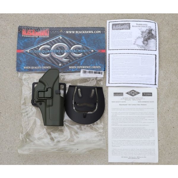 画像1: 米軍放出ブラックホークSERPA CQCヒップホルスター初期型ODグロック17・グロック22用 新品