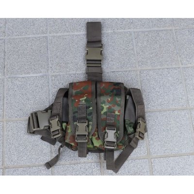 画像1: メーカー不明 レッグマガジンポーチ ドイツ連邦軍(ドイツ軍)フレクター迷彩 新品