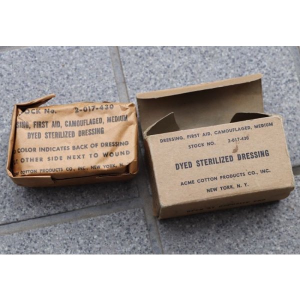 画像3: 第二次世界大戦 米軍 箱入りファーストエイドドレッシング(包帯)新品