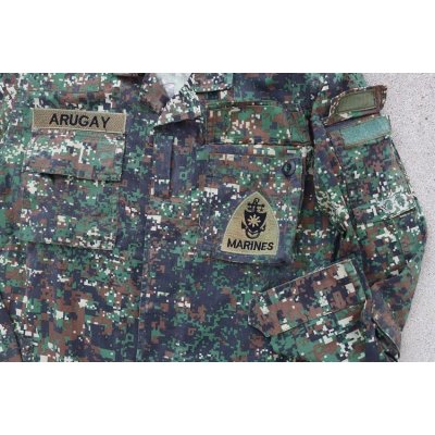 画像3: フィリピン軍 海軍海兵隊 戦闘服ジャケットPHILMARPAT迷彩ジャケット徽章付