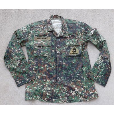 画像1: フィリピン軍 海軍海兵隊 戦闘服ジャケットPHILMARPAT迷彩ジャケット徽章付