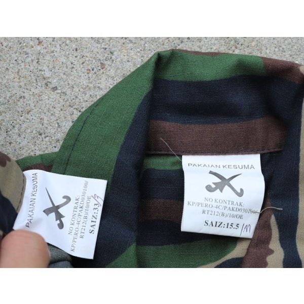 画像5: マレーシア軍 戦闘服上下セットM94ウッドランドストライプ迷彩