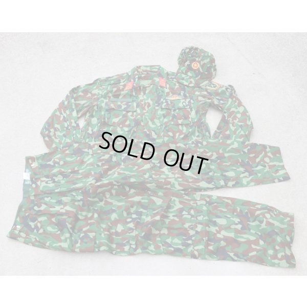 画像1: ベトナム軍 陸軍K17迷彩上下帽子セット5B新品