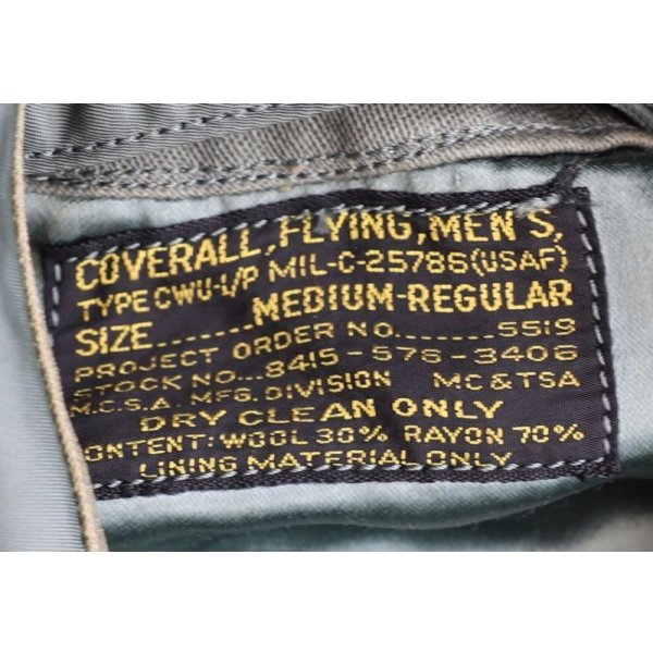 画像6: 米軍 米空軍CWU-1/PフライトスーツMEDIUM-REGULAR