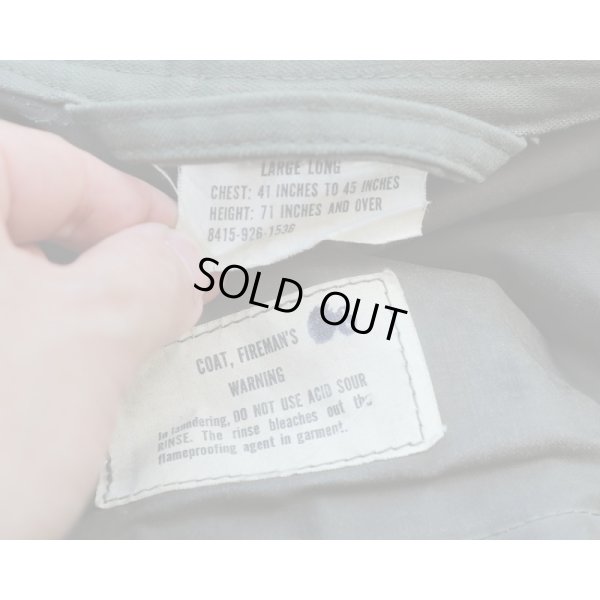 画像7: 米軍ベトナム戦争 消防隊 防火ジャケットLARGE-LONG