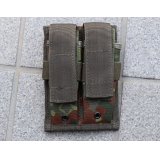 メーカー不明ダブルピストルマガジンポーチ ドイツ連邦軍(ドイツ軍)フレクター迷彩 新品