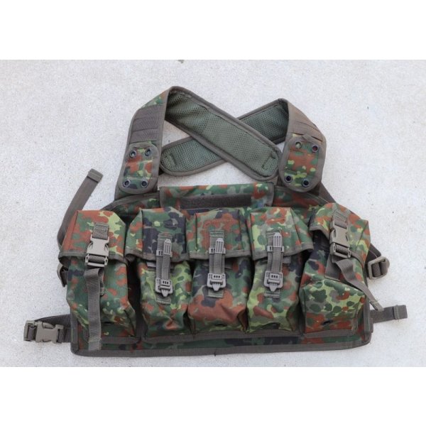 画像1: メーカー不明TACGEARスタンダードチェストリグ型チェストリグ ドイツ連邦軍(ドイツ軍)フレクター迷彩 新品