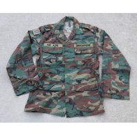 シンガポール軍リーフ迷彩ジャケットX-SMALL士官候補生フルパッチ品