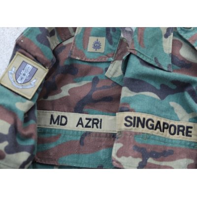 画像4: シンガポール軍リーフ迷彩ジャケットX-SMALL士官候補生フルパッチ品