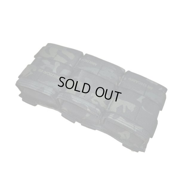 画像2: LMG SMTトリプルオープントップマガジンポーチMULTICAM BLACK迷彩 新品