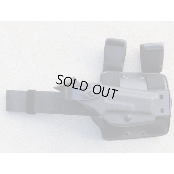 画像1:  米法執行機関放出サファリランド6004レッグホルスター黒グロック19・グロック23用